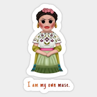 Frida Kahlo Muse Quote Sticker